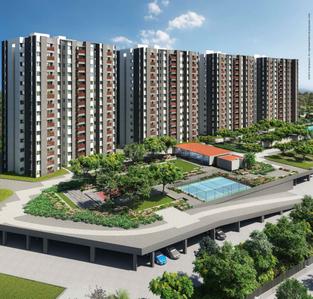 Mahindra Lakewoods Towers D And E Elevation 1
