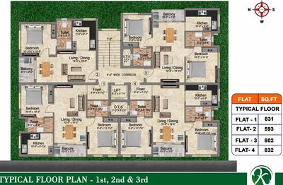 Project Image of 593.0 - 918.0 Sq.ft 1 BHK Apartment for buy in Kaaviya Garden Dream Homes Moon Block