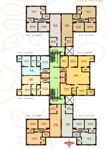 Project Image of 1490.0 - 2013.0 Sq.ft 3 BHK Apartment for buy in New Ideal Tower 5