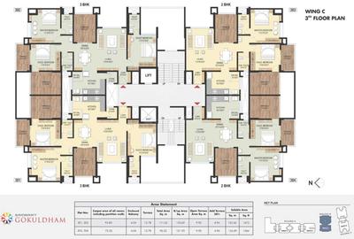 Project Image of 517.0 - 1113.0 Sq.ft 2 BHK Apartment for buy in Samraat Gokuldham Project 01