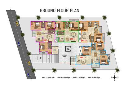 Project Image of 1015.0 - 1350.0 Sq.ft 2 BHK Apartment for buy in S L V Ideal Nest