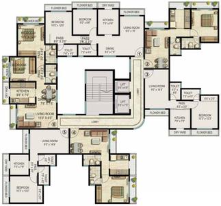Project Image of 520.0 - 544.0 Sq.ft 2 BHK Apartment for buy in Ekta Brooklyn Park Phase III
