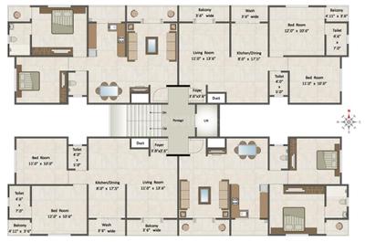 Project Image of 1105.0 - 2380.0 Sq.ft 2 BHK Apartment for buy in Earth Acropolis 2