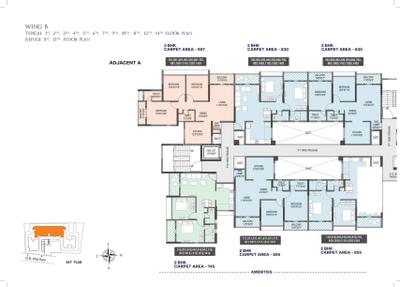 Project Image of 1486 Sq.ft 3 BHK Apartment / Flat for sale in Mamurdi for Rs. 8700000