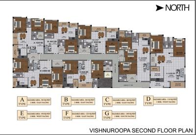 Project Image of 840.0 - 1835.0 Sq.ft 2 BHK Apartment for buy in Navaneetha Vishnuroopa