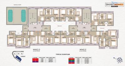 Project Image of 382.0 - 615.0 Sq.ft 1 BHK Apartment for buy in Veena Smart Homes