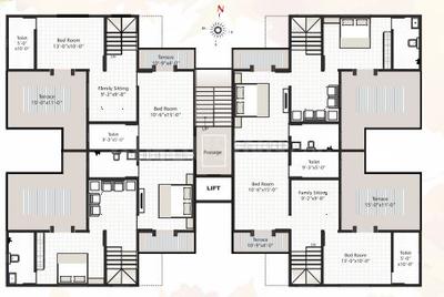 Project Image of 970.0 - 2500.0 Sq.ft 2 BHK Apartment for buy in Akshar Upvan