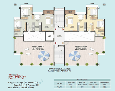 Project Image of 850 Sq.ft 2 BHK Apartment / Flat for sale in Pathardi Phata for Rs. 4000000