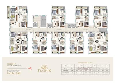 Project Image of 1235.0 - 1950.0 Sq.ft 2 BHK Apartment for buy in Vazhraa Prathik