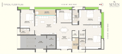 Project Image of 0.0 - 3330.0 Sq.ft 4 BHK Apartment for buy in THE SEVEN