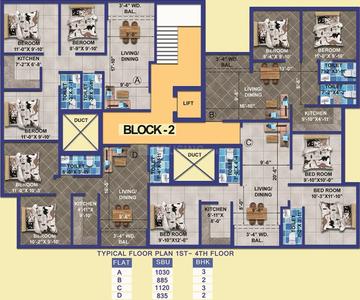 Project Image of 835.0 - 1465.0 Sq.ft 2 BHK Apartment for buy in Rajwada Crest