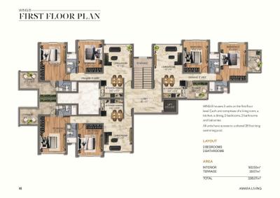 Project Image of 914.0 - 1463.0 Sq.ft 2 BHK Apartment for buy in Archizi Amara Living