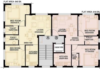 Project Image of 816.0 - 840.0 Sq.ft 2 BHK Apartment for buy in Goldwin Ganpati Gunjan