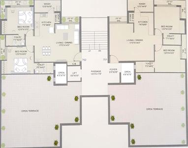 Project Image of 0.0 - 523.0 Sq.ft 2 BHK Apartment for buy in Akshar Tirth