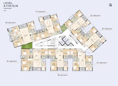 Project Image of 1969.0 - 2887.0 Sq.ft 3 BHK Apartment for buy in Appaswamy Skylon