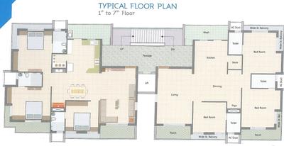 Project Image of 1343.0 - 1348.0 Sq.ft 3 BHK Apartment for buy in Shreenath Shree Darshan View