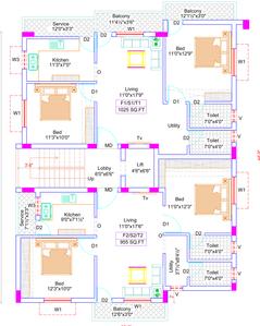 SSGS Shanthi Castle Shanthi Castle Cluster Plan from 1st to 3rd Floor 1