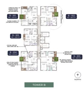 Project Image of 1791.0 - 1803.0 Sq.ft 3 BHK Apartment for buy in Amogaya Adorit