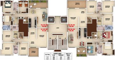 Project Image of 534.0 - 1023.0 Sq.ft 1 BHK Apartment for buy in Gagan Emerald