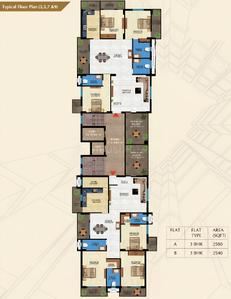 Project Image of 2355.0 - 2580.0 Sq.ft 3 BHK Apartment for buy in NK Poddar Enclave