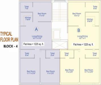 Project Image of 1225.0 - 1487.0 Sq.ft 3 BHK Apartment for buy in Eden Elegante 4
