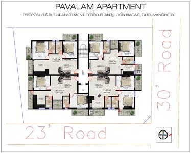Project Image of 900.0 - 967.0 Sq.ft 2 BHK Apartment for buy in Aura Pavalam Apartments