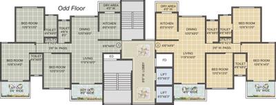 Project Image of 988.0 - 1310.0 Sq.ft 3 BHK Apartment for buy in Anmol Nayantara City One Phase 5