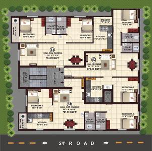 Project Image of 500.0 - 1240.0 Sq.ft 1 BHK Apartment for buy in JKB 7 Heaven