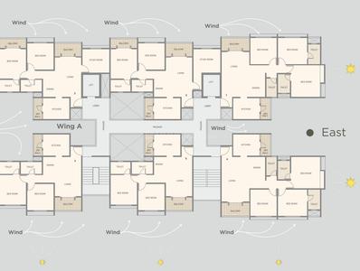 Project Image of 693.41 - 953.0 Sq.ft 2 BHK Apartment for buy in Skyrise Sparkle Wing A B