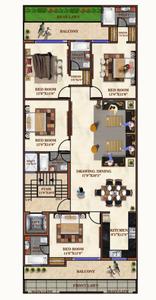 Project Image of 0.0 - 2374.0 Sq.ft 4 BHK Builder Floor for buy in Shri Tirupati Balaji Lake Wood Project