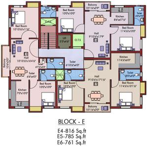 Project Image of 761.0 - 1129.0 Sq.ft 2 BHK Apartment for buy in Sri Durga Foundations Orchids