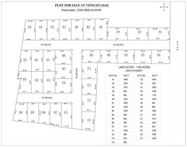 Project Image of 924.0 - 1130.0 Sq.ft Residential Plot Plot for buy in VGK Cholavanam