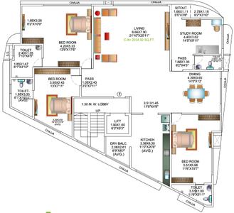 Project Image of 0.0 - 1339.0 Sq.ft 3 BHK Apartment for buy in DSK Sahil