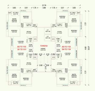 Project Image of 725.92 - 912.03 Sq.ft 3 BHK Apartment for buy in Madhuvan Swastik