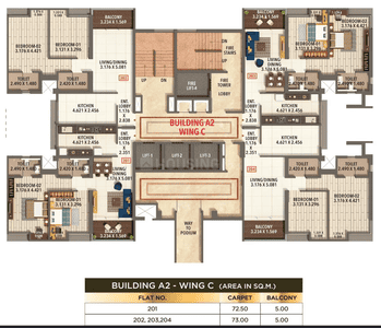 Project Image of 780.38 - 1114.06 Sq.ft 2 BHK Apartment for buy in Kumar Parc Residences A2