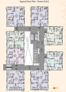 Mantri Celestia Tower B And E Cluster Plan For Typical Floor Plan 4