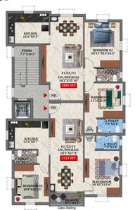 Shivam Royal Homes Royal Homes Cluster Plan from 1st to 3rd Floor 1