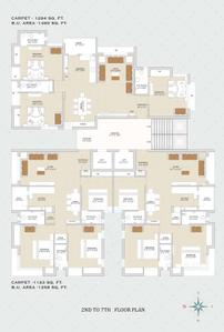Project Image of 1258.0 - 1460.0 Sq.ft 3 BHK Apartment for buy in Shri Sky Welkin