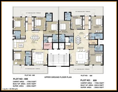Project Image of 1415.0 - 2550.0 Sq.ft 3 BHK Apartment for buy in Omaxe Celestia Royal
