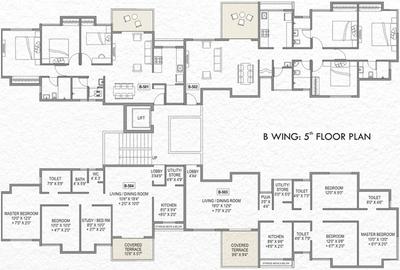 Project Image of 876.0 - 1094.0 Sq.ft 2.5 BHK Apartment for buy in United Courtyard Phase I