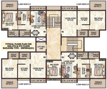Project Image of 356.0 - 575.0 Sq.ft 1 BHK Apartment for buy in Tharwani Ariana Phase II