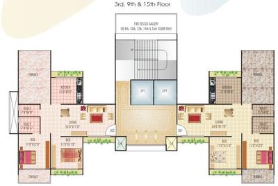 Project Image of 543.0 - 690.0 Sq.ft 3 BHK Apartment for buy in Sunny Orchid Arcade