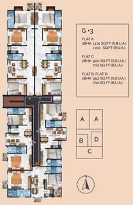 Project Image of 950.0 - 1415.0 Sq.ft 2 BHK Apartment for buy in Tridev Amrit