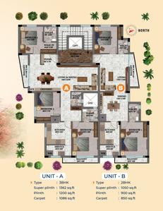 Project Image of 1050.0 - 1362.0 Sq.ft 2 BHK Apartment for buy in Trishung Cluster