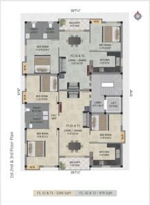 Project Image of 929.0 - 1266.0 Sq.ft 2 BHK Apartment for buy in Green Sai Shirishti Flats