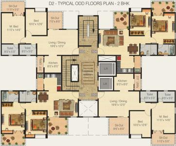 Project Image of 988.0 - 1483.0 Sq.ft 2 BHK Apartment for buy in Nyati Equatorial