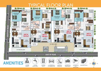 Project Image of 1350.0 - 1550.0 Sq.ft 3 BHK Apartment for buy in Parichaya Dreams V2