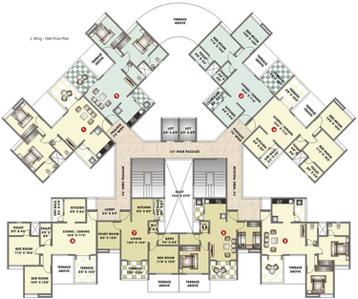 Project Image of 343.0 - 584.0 Sq.ft 1 BHK Apartment for buy in Ravinanda Skylights Wing C D E F And G