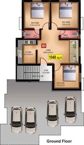 Project Image of 506.0 - 1090.0 Sq.ft 1 BHK Apartment for buy in VGK Blue Bell