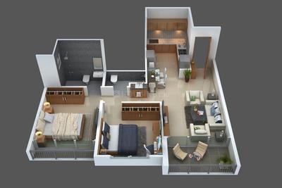 Project Image of 0.0 - 691.0 Sq.ft 2 BHK Apartment for buy in Sarthak Optima Heights Building E